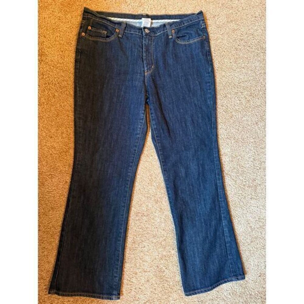 Jordache Classic Dark Blue Bootcut Denim Jeans Casual Everyday Wear 14 Short